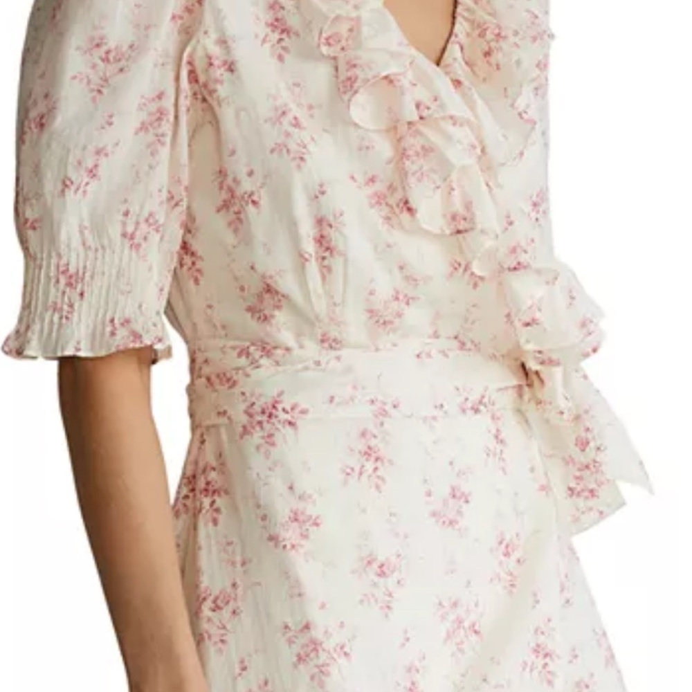 Polo by Ralph Lauren Cream Maxi Wrap Dress - Picture 2 of 6